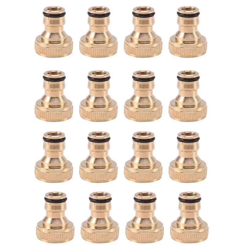 ABRW-16Pcs Garden Water Hose Pipe Fitting Tap Male Faucet Connectors, Garden Hose Quick Connect Fittings 3/4 Inch