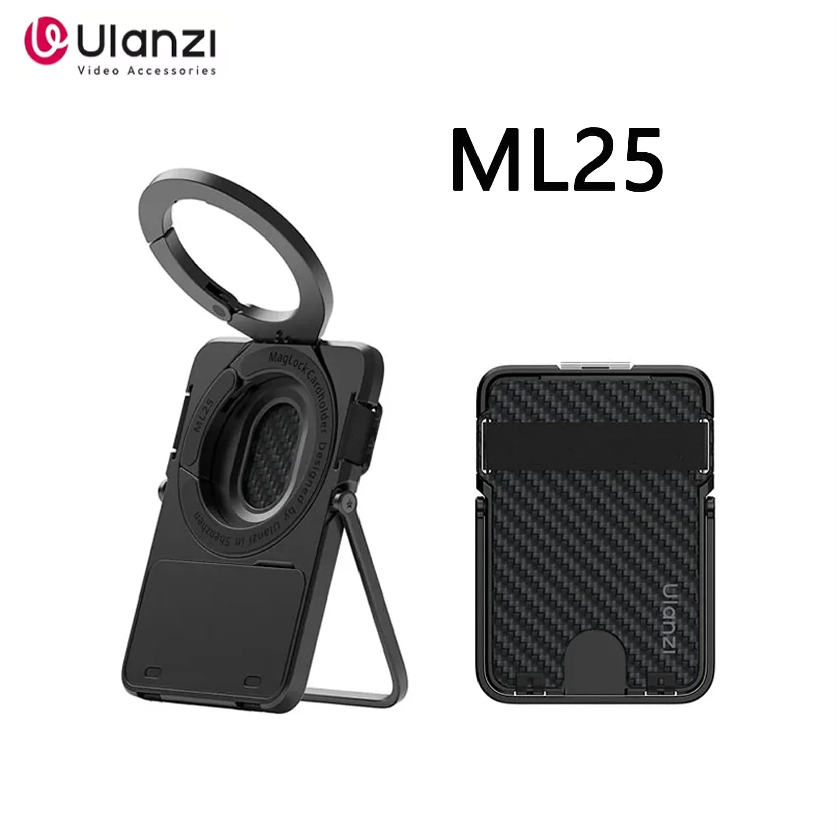 Supporto per telefono porta carte originale Ulanzi ML25 in lega di alluminio Anello magnetico a doppio lato Portatile antigraffio pieghevole