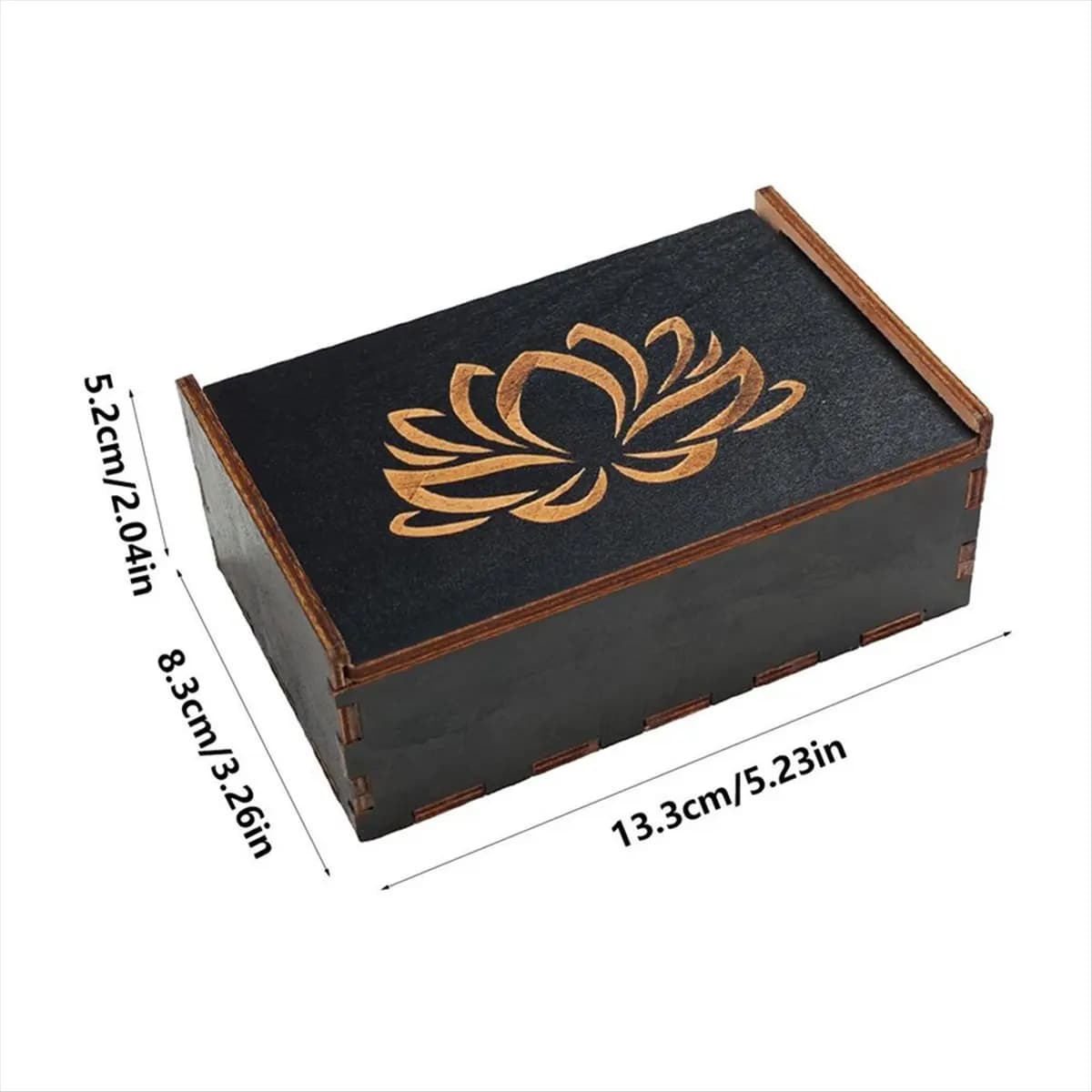 ABFW Tarot Card Case Vintage Wooden Trinket Box Jewelry Box Small Wood Vintage Multifunctional Box for Tarot Card Accessory D