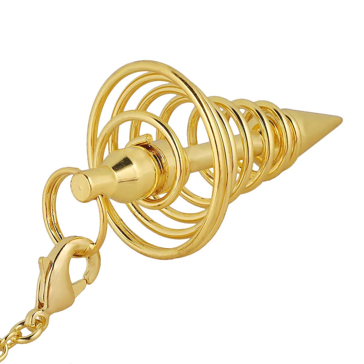 Penduli in metallo a spirale con cono di rame per rabdomanzia Divinazione Energia Meditazione Scrying Stregoneria Pendulums Strumento Penduli spirituali