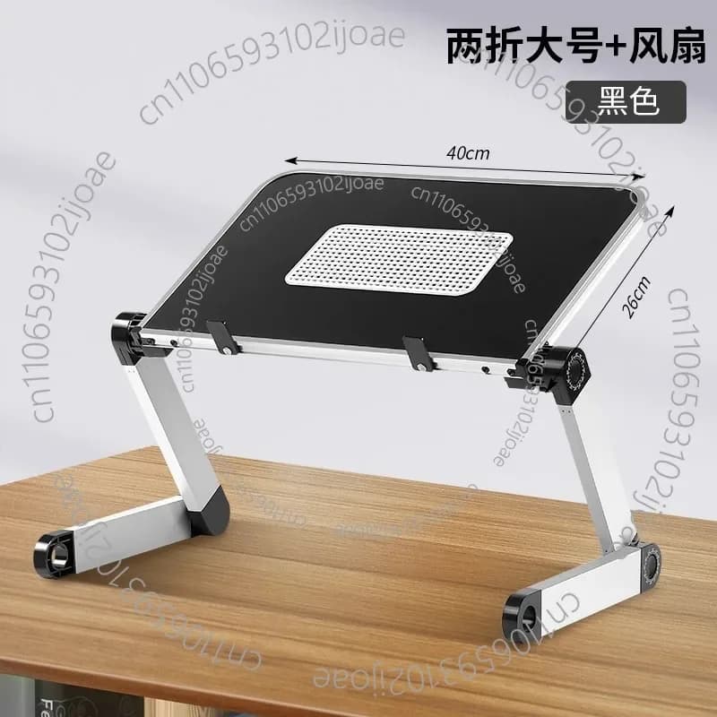 Supporto per Laptop 40x26mm, Scrivania da Tavolo Regolabile e Portatile con Tappetino per Mouse, Supporto di Raffreddamento per Laptop in Alluminio