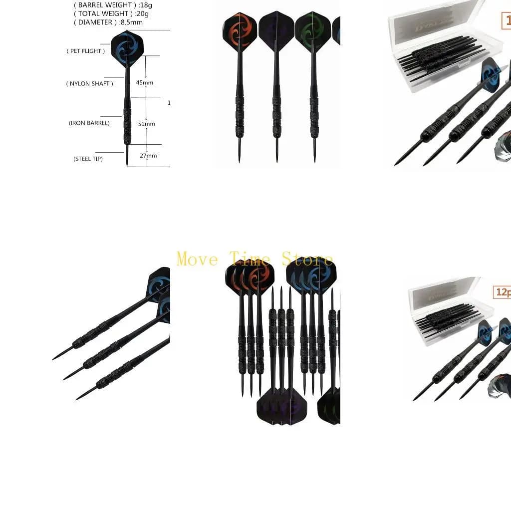 Set freccette 92ME Set punte in acciaio per freccette con punta in acciaio professionale, asta in plastica