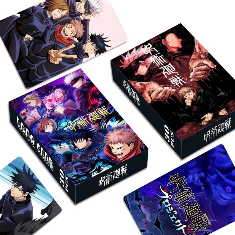 30 Pezzi Carte Segnapagina Anime Jujutsu Kaisen Serie Hot, Doppio Lato, Stampa HD, Personaggi Cartoon Creativi, Giocattolo in Scatola