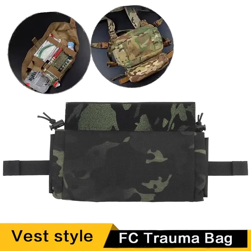 EDC Trauma Bag First Aid Kit, First Aid Trauma EMT IFAK First Aid Kit, drops dump bag, for tactical vest