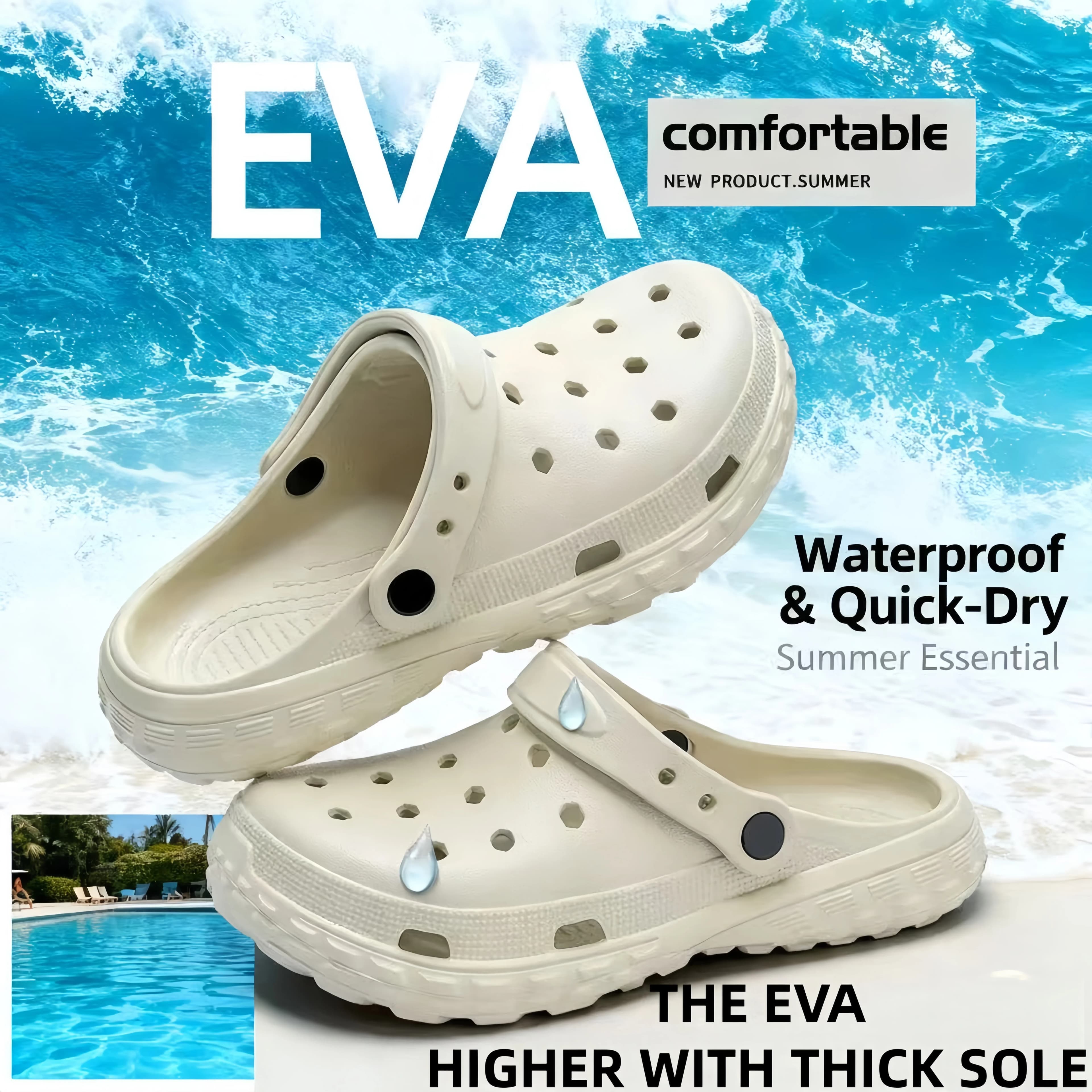 Sandali da uomo e da donna in EVA 2025Nuova coppia estiva da spiaggia all'aperto Pantofole con suola spessa per aumentare l'altezza Scarpe da uomo e da donna