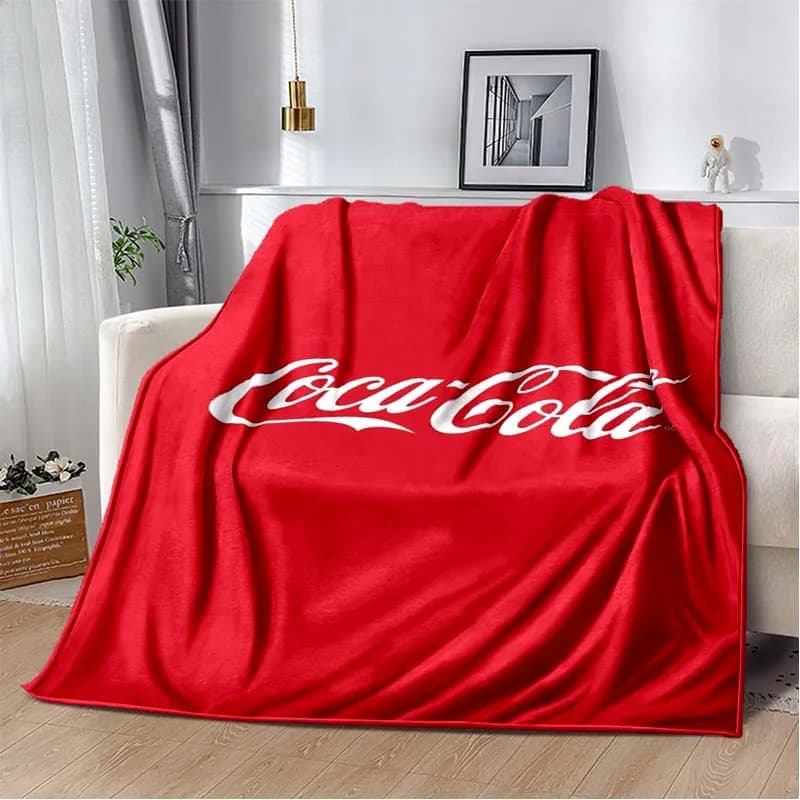 Nuova Coperta in Flanella 3D alla Moda con Stampa C-Coca C-Cola, per Divano, Letto, Ufficio, Aereo, Viaggio, Picnic, Coperta Calda, Regalo