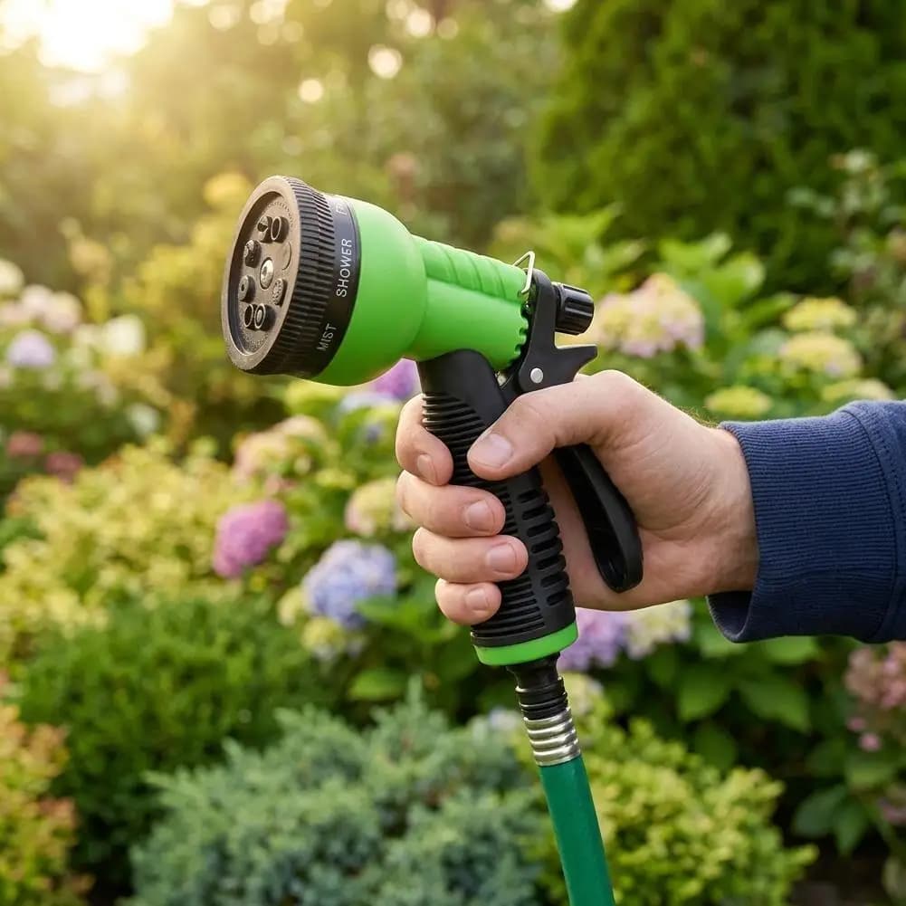 Modelli di spruzzatura regolabili per ugello irroratore per tubo da giardino, irroratore per tubo dell'acqua per innaffiare piante e lavare l'auto