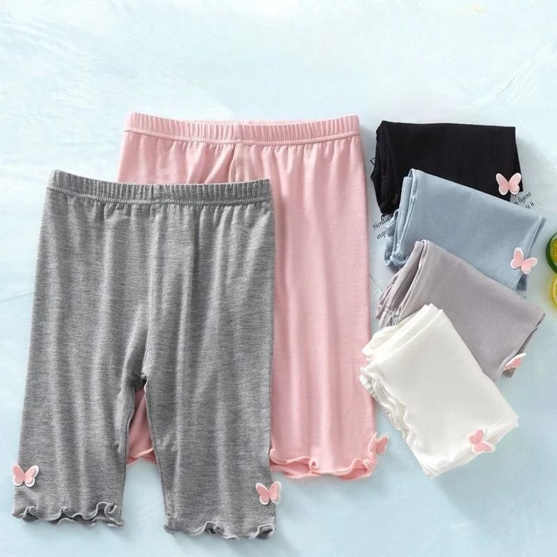 Pantaloncini di sicurezza in modal per bambine, lunghi fino al ginocchio, estivi, sottili, leggings per bambine, pantaloncini morbidi e traspiranti da indossare sotto il vestito, 1-6 anni