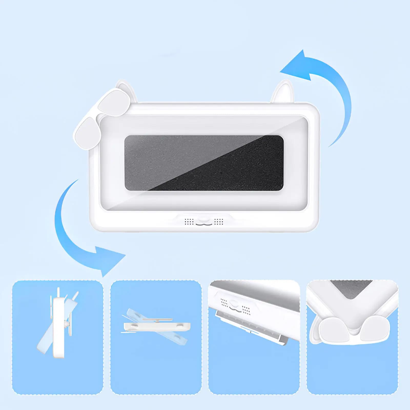 Waterproof Shower Cell Phone Holder Box Bathroom Touch Screen Wall Mounted Mobile Phone Storage Case Storage Holder