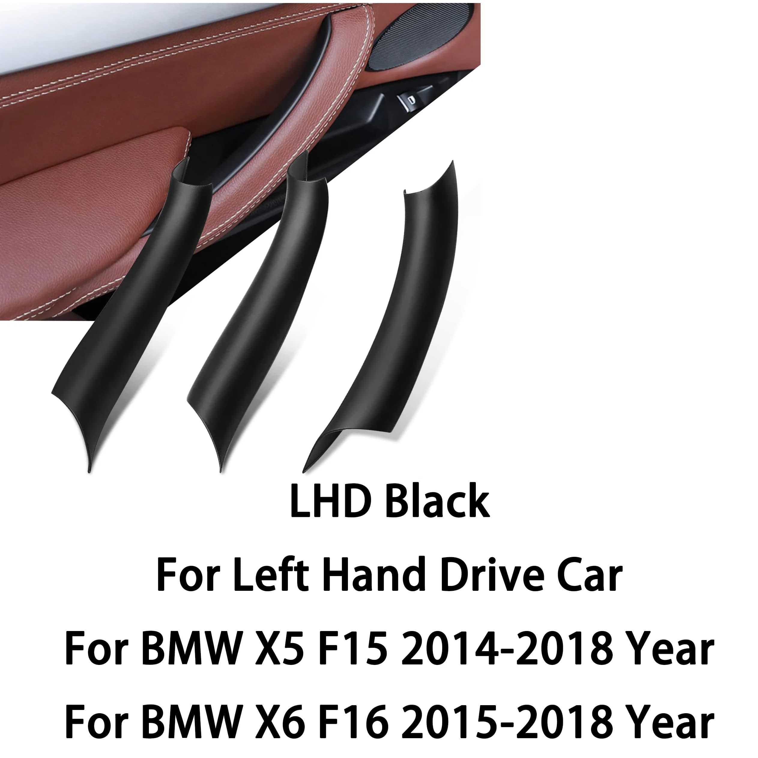 Copri Maniglie Porta X5 F15/X6 F16, Set di 3 Pezzi per BMW X5 F15 2014-2018 e X6 F16 2015-2018