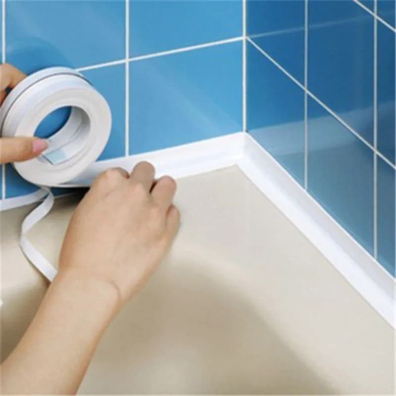 1pc waterproof wall stickers for bathroom sealing strips adhesive sealants PVC tape for sink edges kitchen bathroom accessories