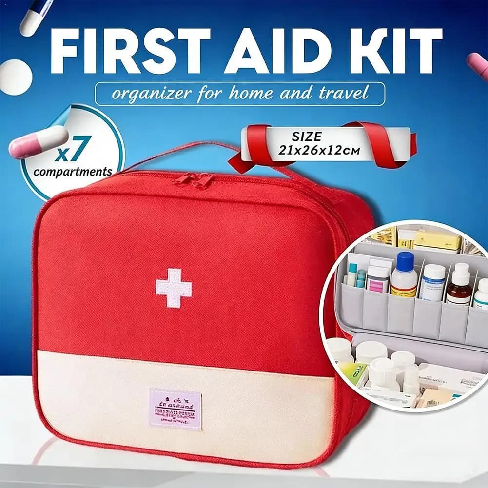 Borsa per Medicinali da Viaggio, Kit di Pronto Soccorso Portatile, Custodia Multifunzionale per Pillole, per Emergenze all'Aperto, Sopravvivenza e Conservazione Domestica