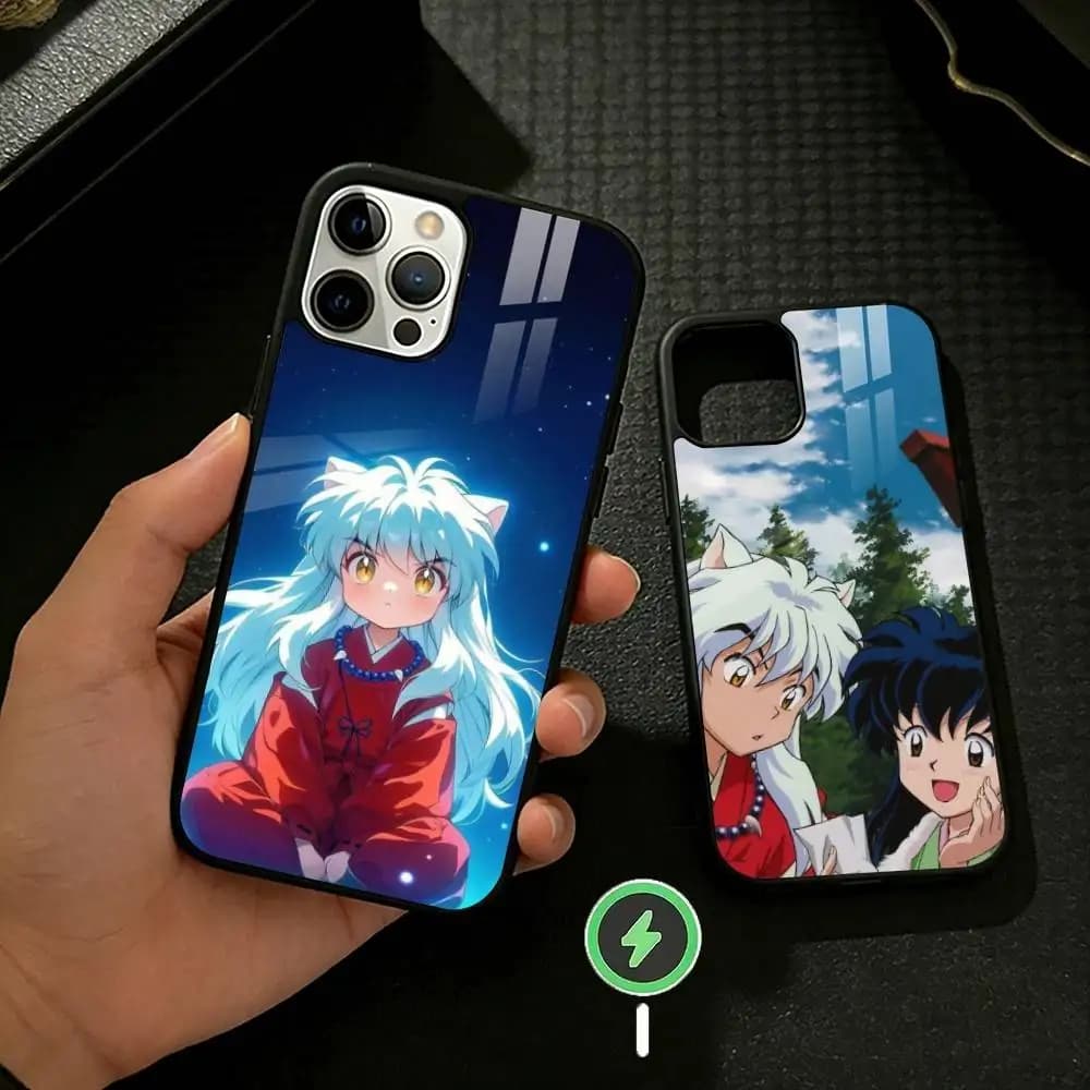 2026 Anime I-Inuyasha Phone Case For iPhone 17 16 15 14 13 12 Pro Max Plus for Mirror Wireless Magnetic Cover