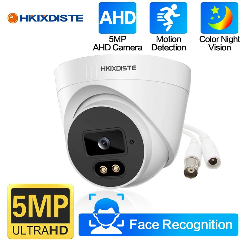 Analog CCTV 5mp night face detection camera video surveillance Dome AHD waterproof BNC for Ahd DVR