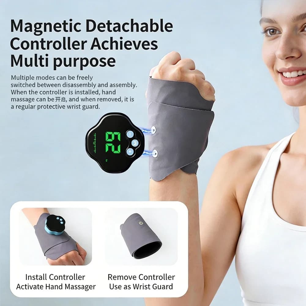 29 Levels Electric Hand Massager EMS Microcurrent Cordless Wristband Built-in 300mAh battery Wrist Massager Wrist Support Brace