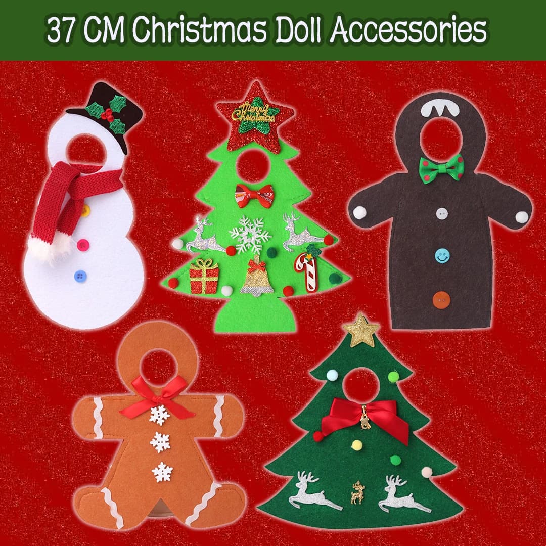 37 cm Elfo Accessori per bambole Elfi Pupazzo di neve Albero di Natale Babbo Natale Ragazzo rosso Elfo Bambole Vestiti Set su scaffale Giocattoli Regalo di Natale