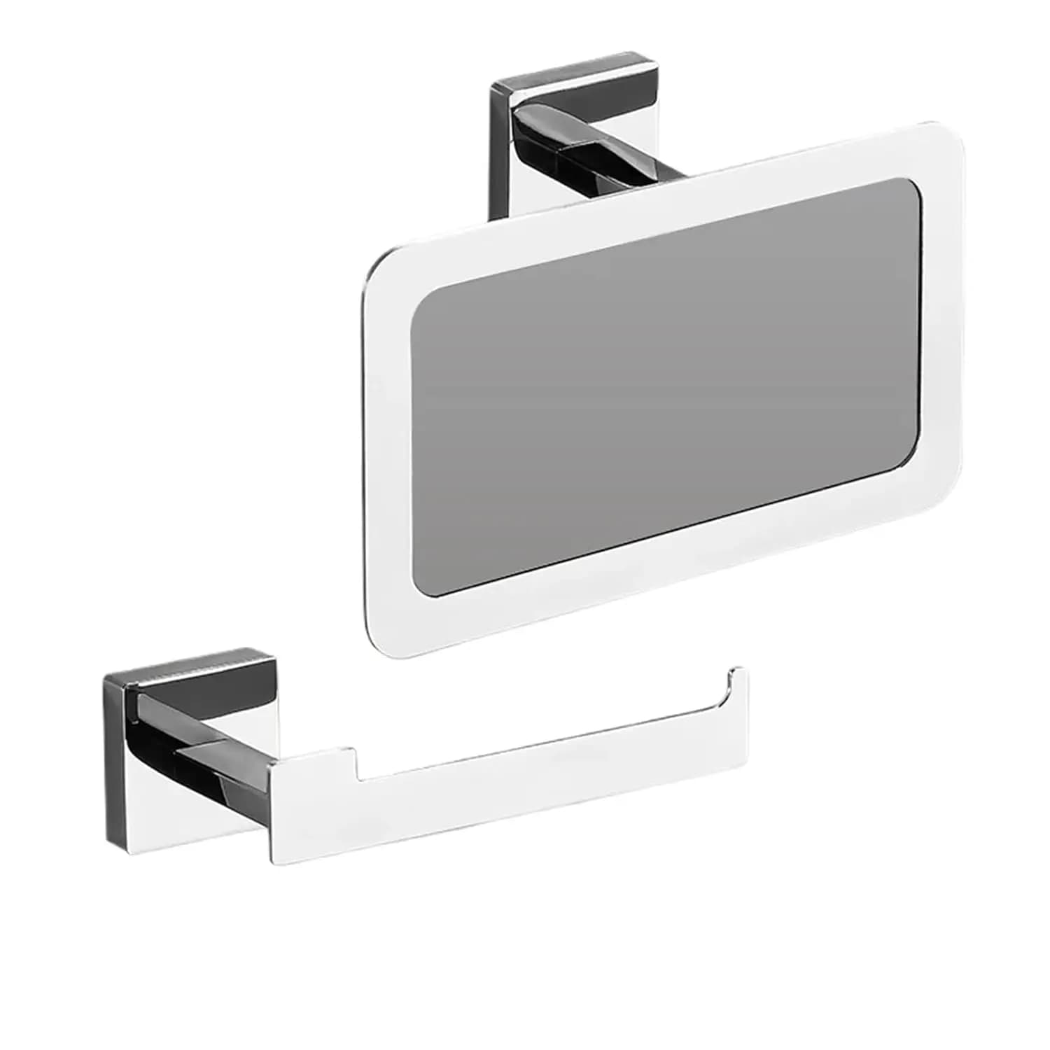 Set di Accessori da Bagno a Parete Nero Opaco, Porta Asciugamani, Anello Porta Salviette, Porta Carta Igienica, Gancio per Accappatoio in Acciaio Inox, 2 Pezzi, Personalizzabile