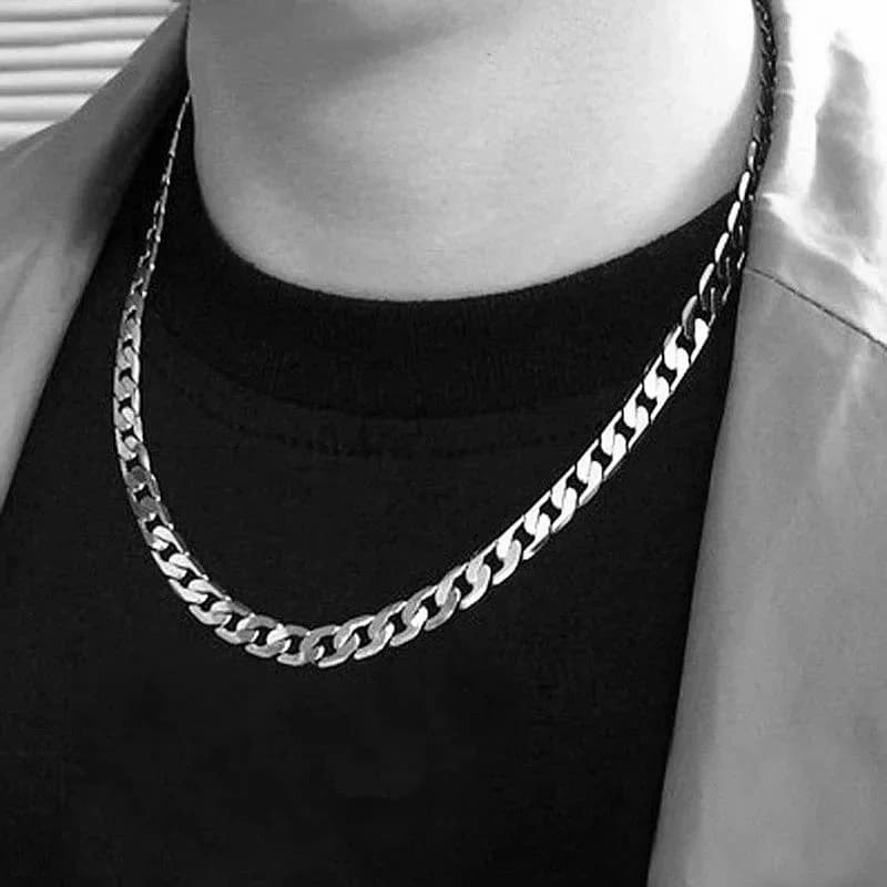 Collana in argento sterling 925 per donna uomo 16/18/20/22/24 pollici classica catena da 6 mm gioielli di lusso regali di nozze di Natale