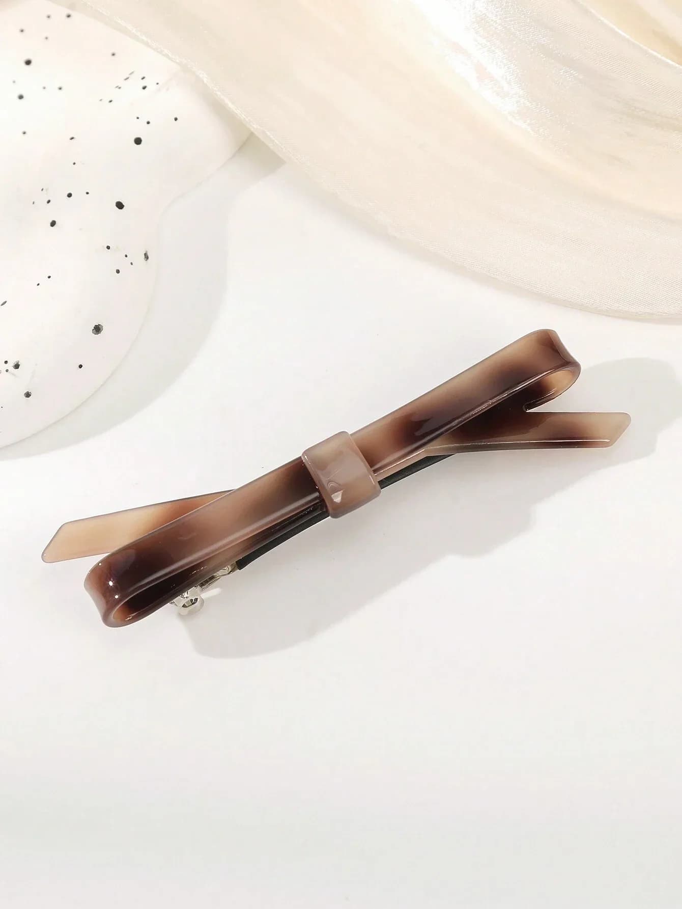Fermacapelli con fiocco in acetato per donna, moda minimalista, uso quotidiano