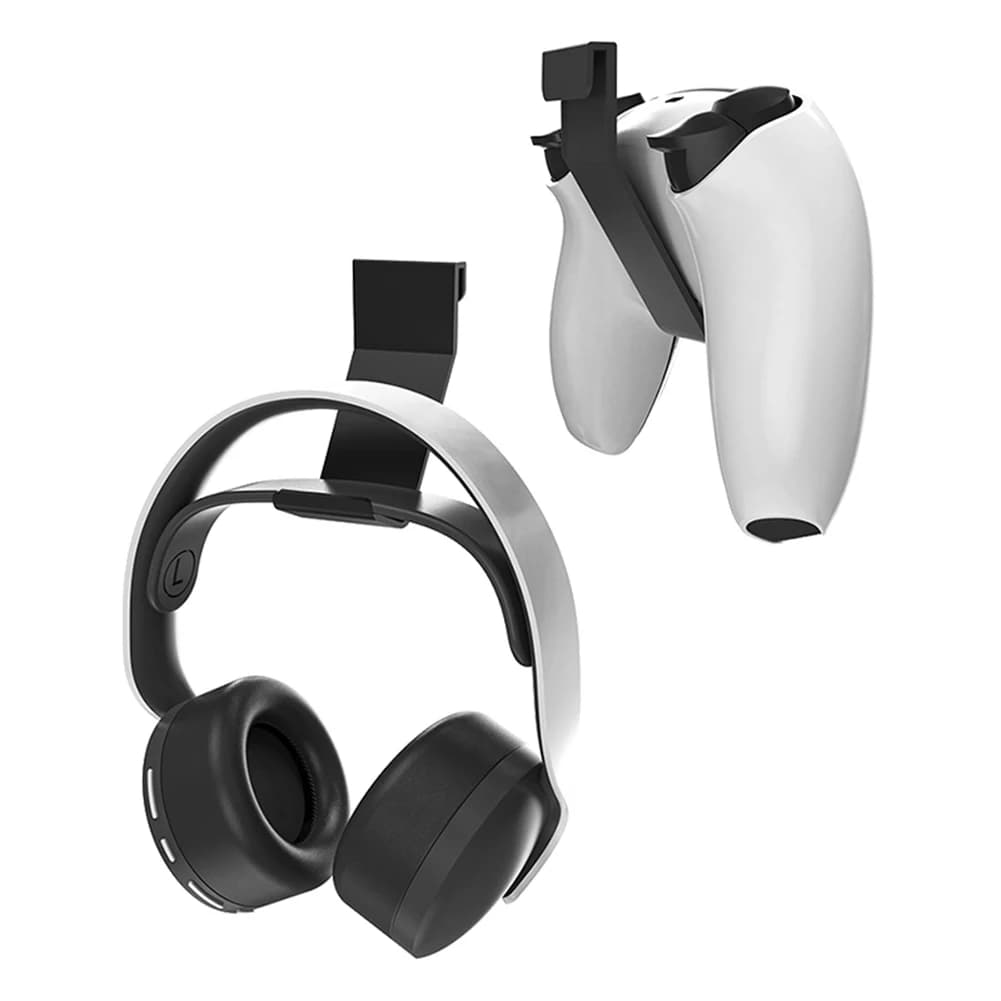 2 Pezzi Supporto per Controller, Rastrelliera di Stoccaggio, Staffa per Appendere Console e Cuffie, Accessori per Console PS5