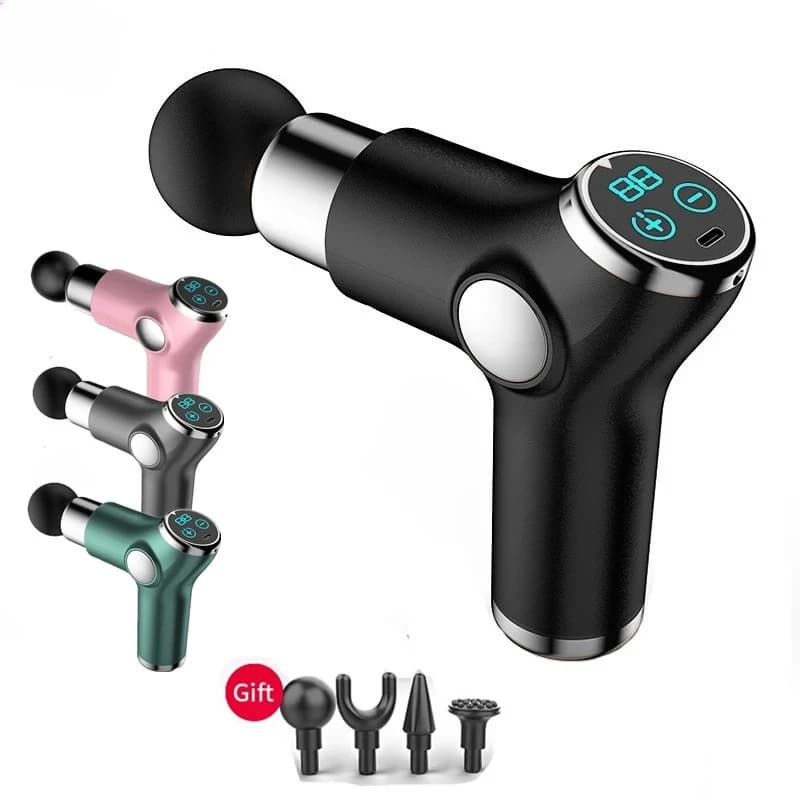 Mini Fascia Gun Fitness Muscle Impact relax Massager Display LCD portatile Smart Fascia Gun massaggio pistola vibratore