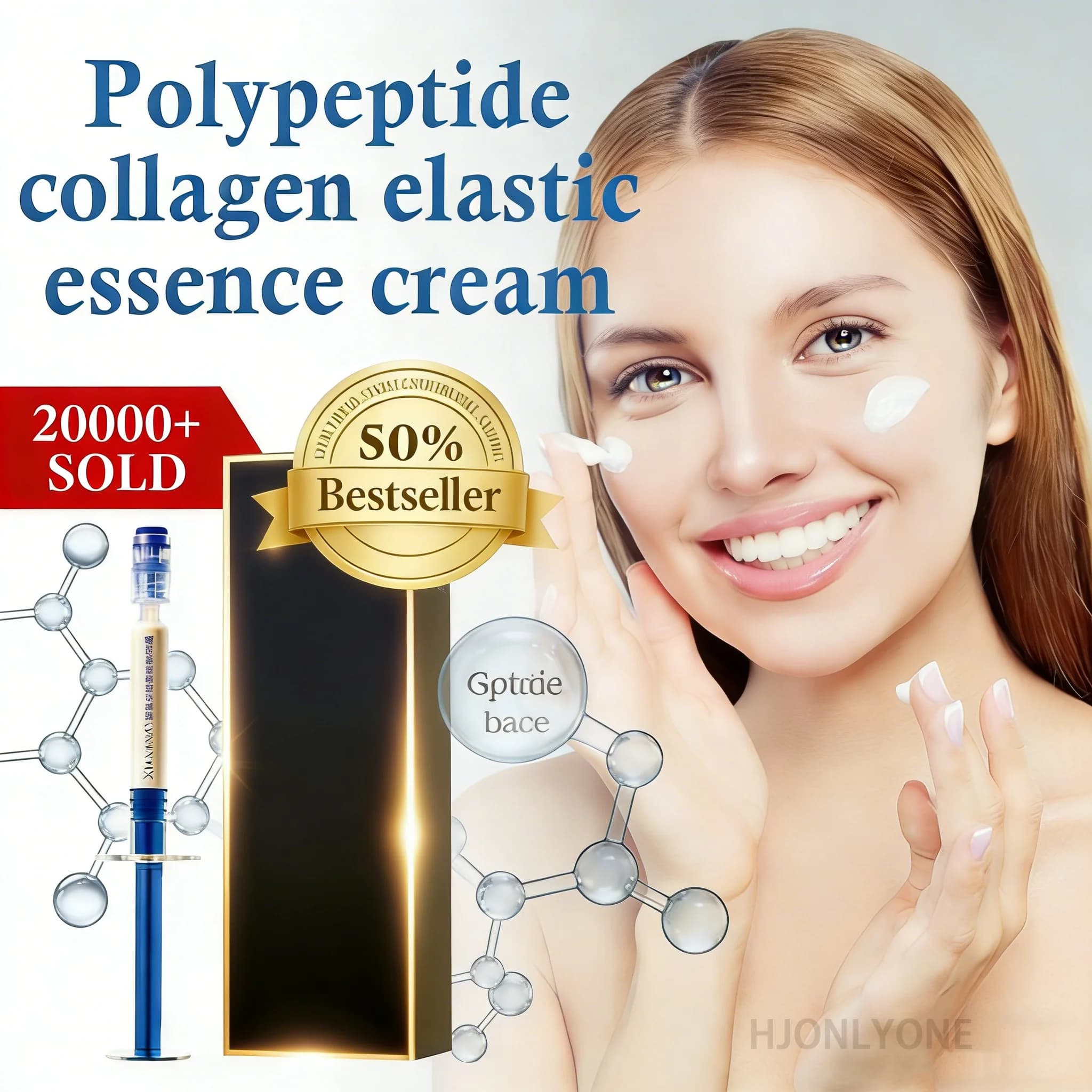 Collagen Anti-wrinkle Skincare Set with Micromolecule Peptides Elasticizing Hydrating Shader Product for Daily Viso Care