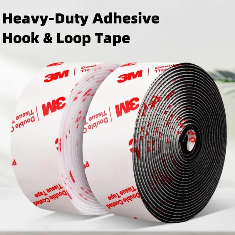 Nastro ad anello con gancio autorizzato 3M: autoadesivo resistente per tende/pantine | Strisce di fissaggio bifacciale Super Strong Bond