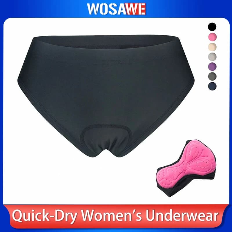WOSAWE Slip da Ciclismo per Donne, Biancheria Intima da Bicicletta con Imbottitura in Gel 3D, Pantaloncini MTB per Donne