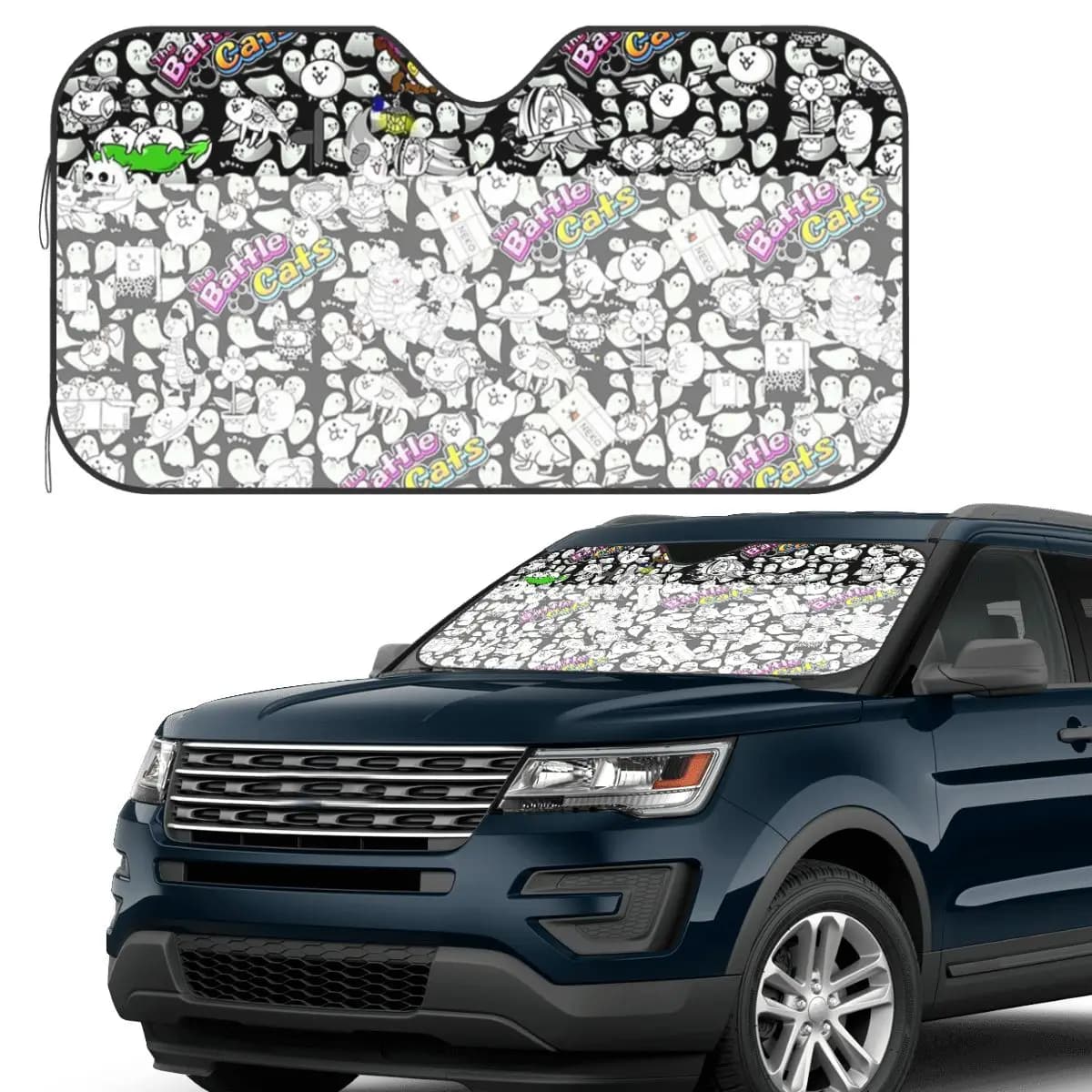 Battle Cats Parasole Parabrezza Parabrezza anteriore per auto Finestra Parasole Accessori Coperture