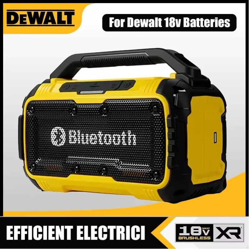 Dewalt Bluetooth compatibleSubwoofer WirelessElectric Stereo LoudspeakerWaterproof Portable Speaker forOutdoor Construction Site