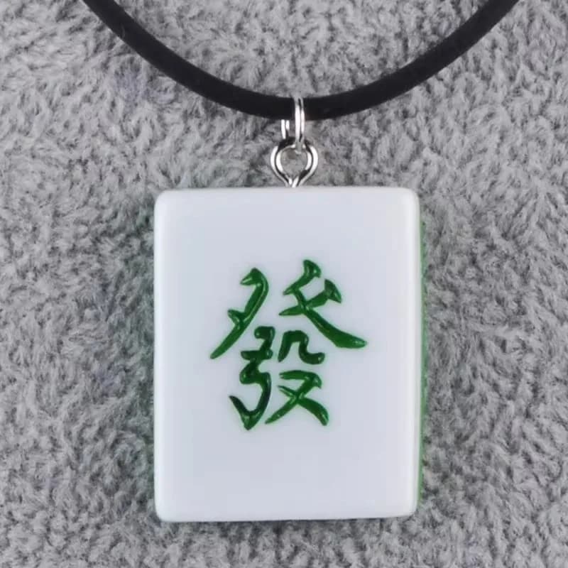 Resina cina Mahjong cinese Mah-Jong piastrelle collana con ciondolo per le donne collana di moda gioielli regalo Boutique Bijoux gingillo