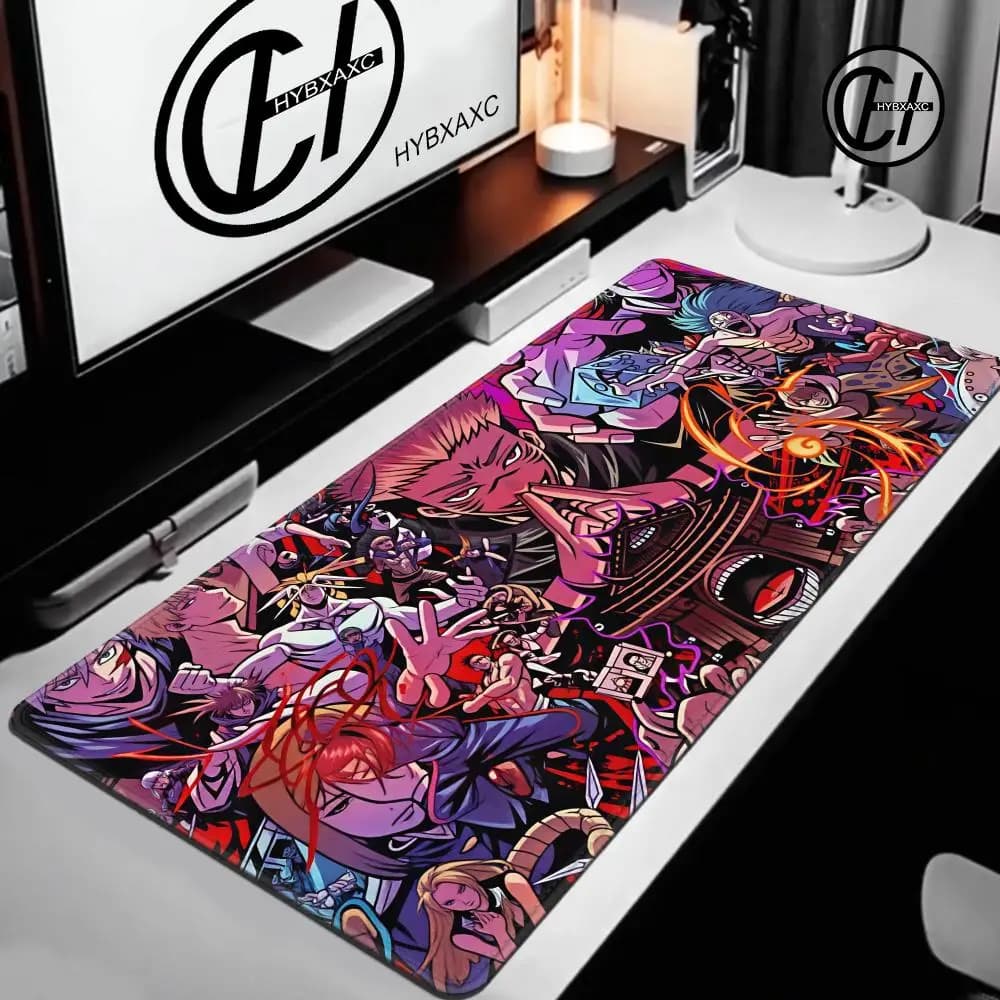 Anime J-Jujutsu K-Kaisen Mouse Pad Cool Gojo Satoru Large Gaming Mouse Pad Gamer Laptop Keyboard Desk Mat Computer Desk Carpet