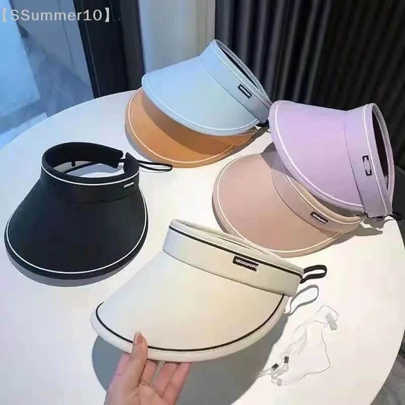 【SSummer10】Nuovo cappello da sole pieghevole da donna con visiera larga - Cappello con visiera vuota e protezione UV per coda di cavallo, ideale per viaggi in spiaggia e estate【SS】