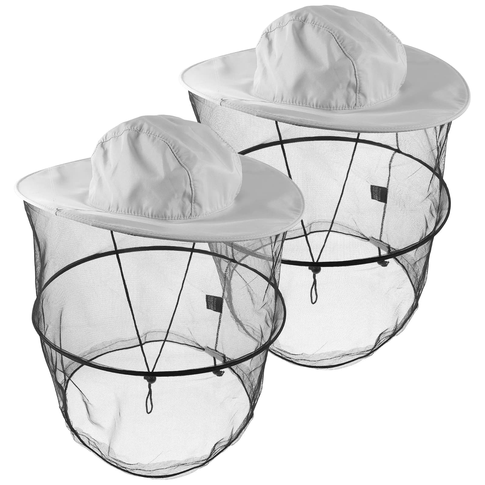 2 pezzi protezione solare apicoltore rete pieghevole a tesa larga per apicoltura pesca escursionismo testa portatile all'aperto cappello a rete apicoltura