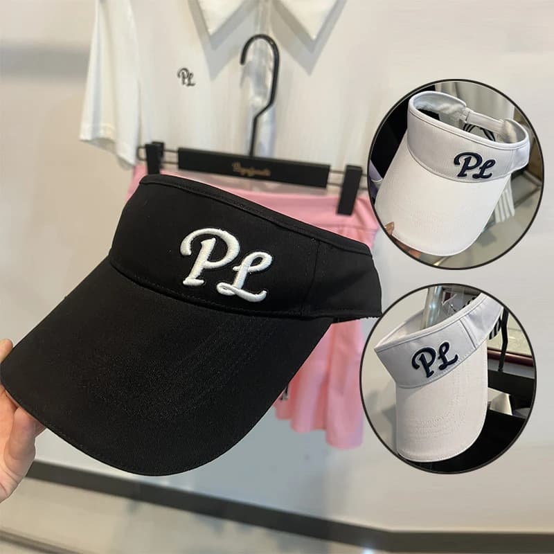 2025 PL Golf Women's Hat Topless Sunshade Cap UV Resistant Outdoors Sports Tennis Sports Hats for Ladies Sunscreen Golf Wear
