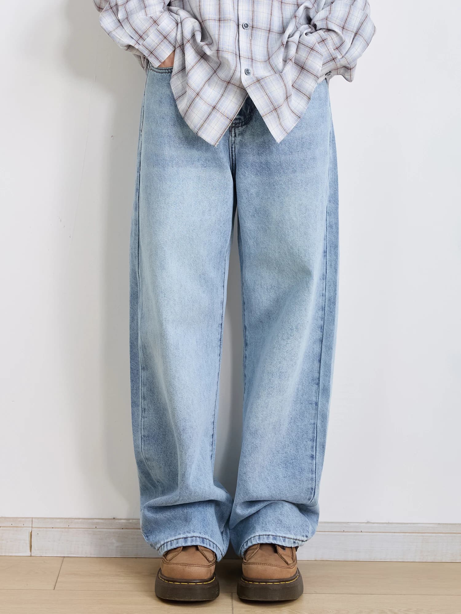 Retro Waed Straight Leg Jeans Men's Loose Fit Slimming Long Pants Spring New Sle Neutral Sle Casual Wear Daily Use