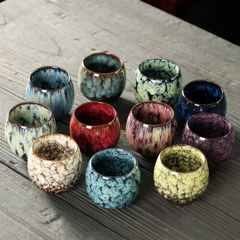 Tazza da tè in ceramica in stile giapponese trasformazione del forno tazza da caffè in porcellana Kung Fu tazza da tè in ceramica tazza da caffè bicchieri da vino