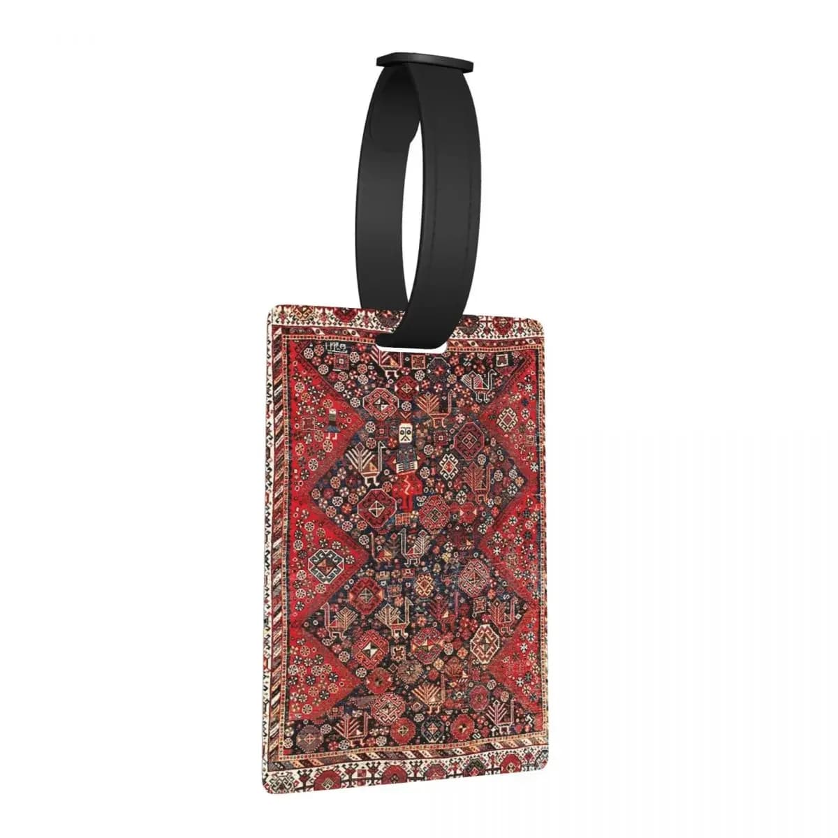 Qashqa Fars Southwest Persian Nomad Tappeto Stampa Etichette per bagagli Valigia Moda Bagagli Imbarco Tag Porta etichette ID Nome Indirizzo