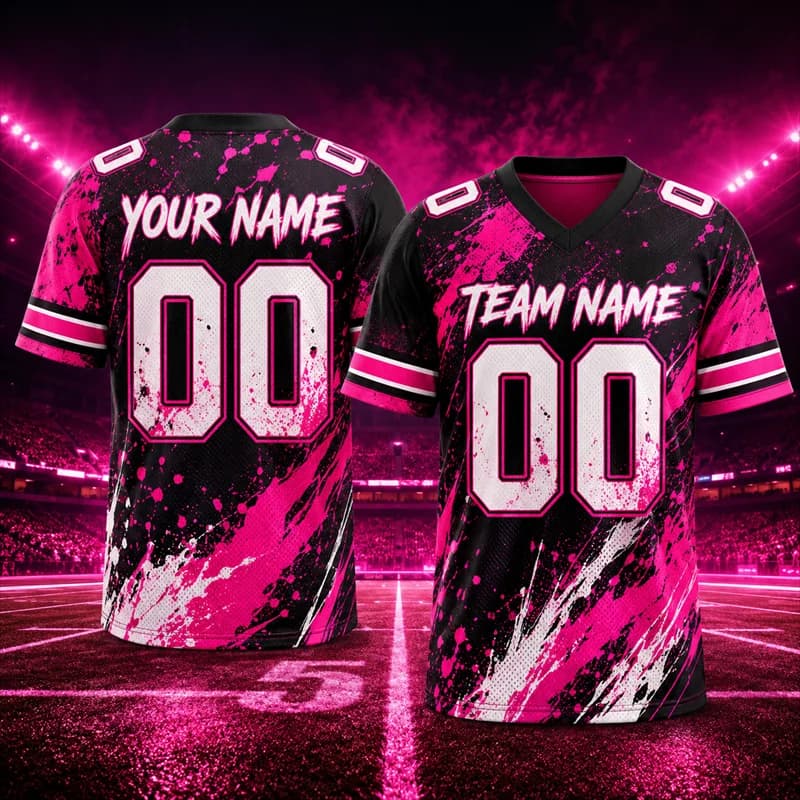 Retro Mens Football Jersey Fashion Summer Custom Name Team Name Number V Neck Rugby T Shirts Casual Oversized Sports Tees Tops