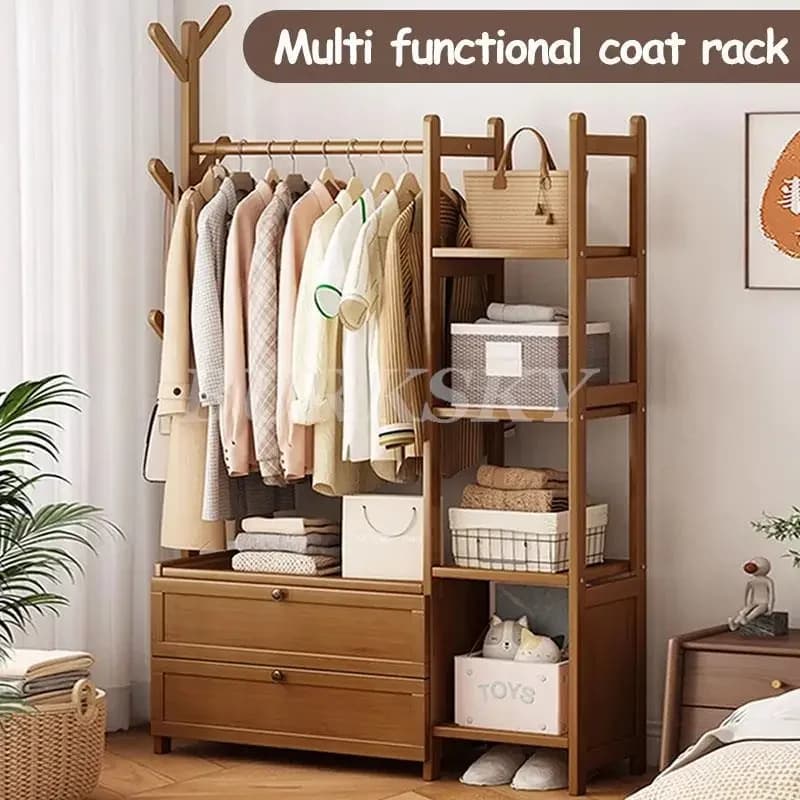 Clothes rack Furniture Clothes rack Floor stand Bedroom hanging Mobile Guardaroba Wall mounted shelf