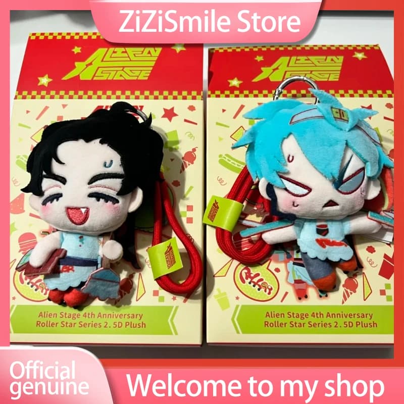 Official Alien Stage 4th Anniversary Roller Star Series 2.5d Plush Pendant Keychain Photocard For Anime Collectors Fans Gifts