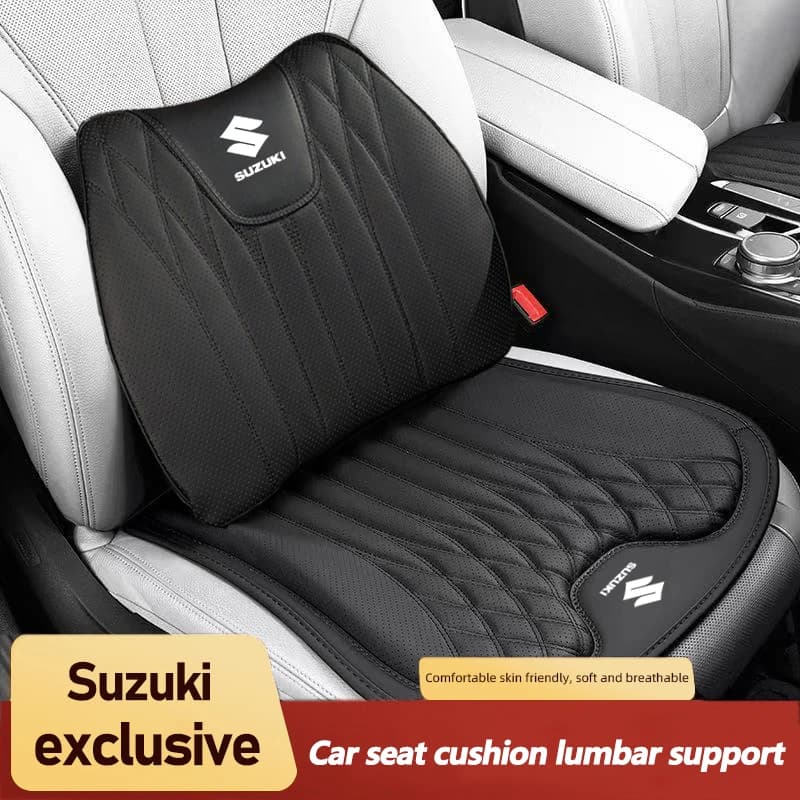 Cuscino per seggiolino auto in cotone memory con supporto lombare per Suzuki Swift Vitara Baleno Jimny Samurai SX4 Ignis Alto Splash DZire Swace