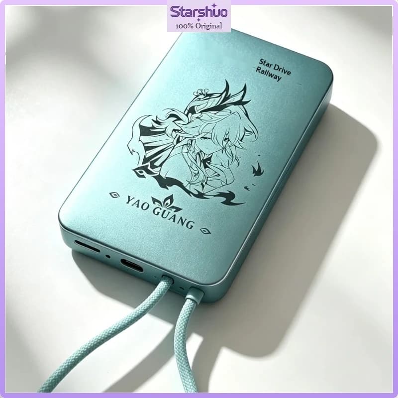 Honkai Star Rail Yao Guang 10000mAh Slim Magnetic Wireless Power Bank 3C Certified Air Safe Fast Charging External Battery