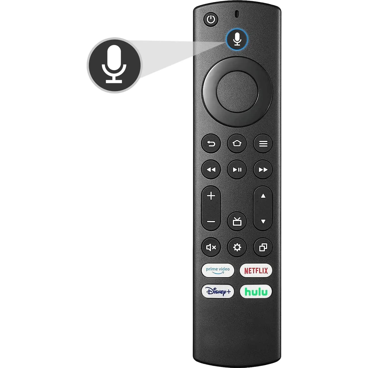 Telecomando vocale sostitutivo per Insignia Smart TV e Toshiba Smart TV con tasti di scelta rapida Netflix Prime Hulu NS-RCFNA-21
