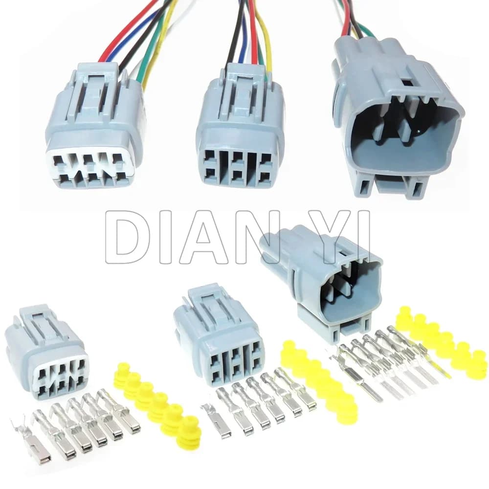 Set di 6 Connettori Impermeabili per Cavi Auto, Assemblaggio AC, Ricambio per Auto 6189-0319 6188-0173 90980-11196