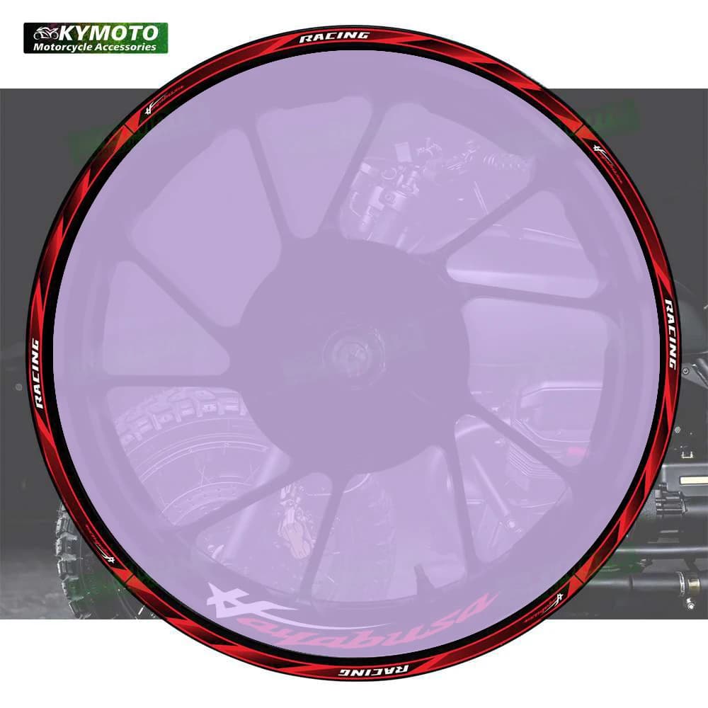 For HAYABUSA GSX1300 R motorcycle accessories 17 inch front and rear wheel decals fairing wheel hub reflective stickers
