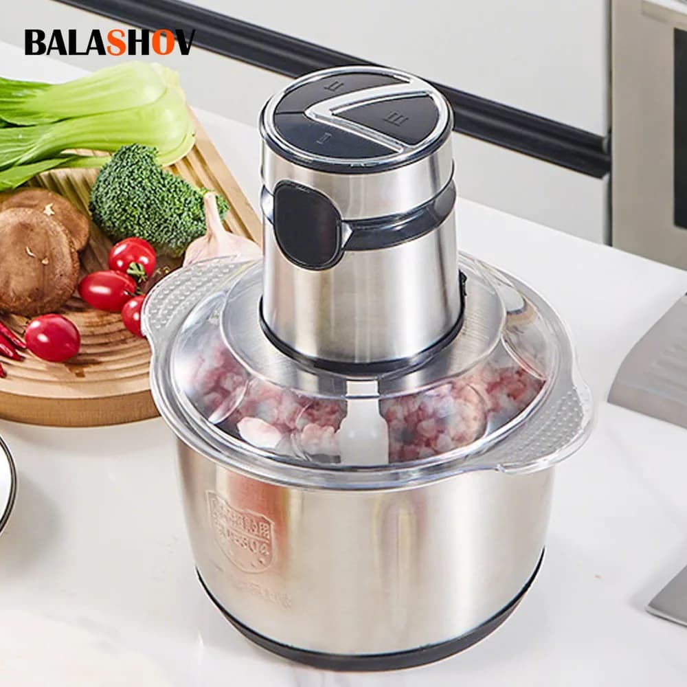 5L Crucher Multifunction Stainless Steel Slicing Machine Vegetable Chopper Processor Baby Food Process