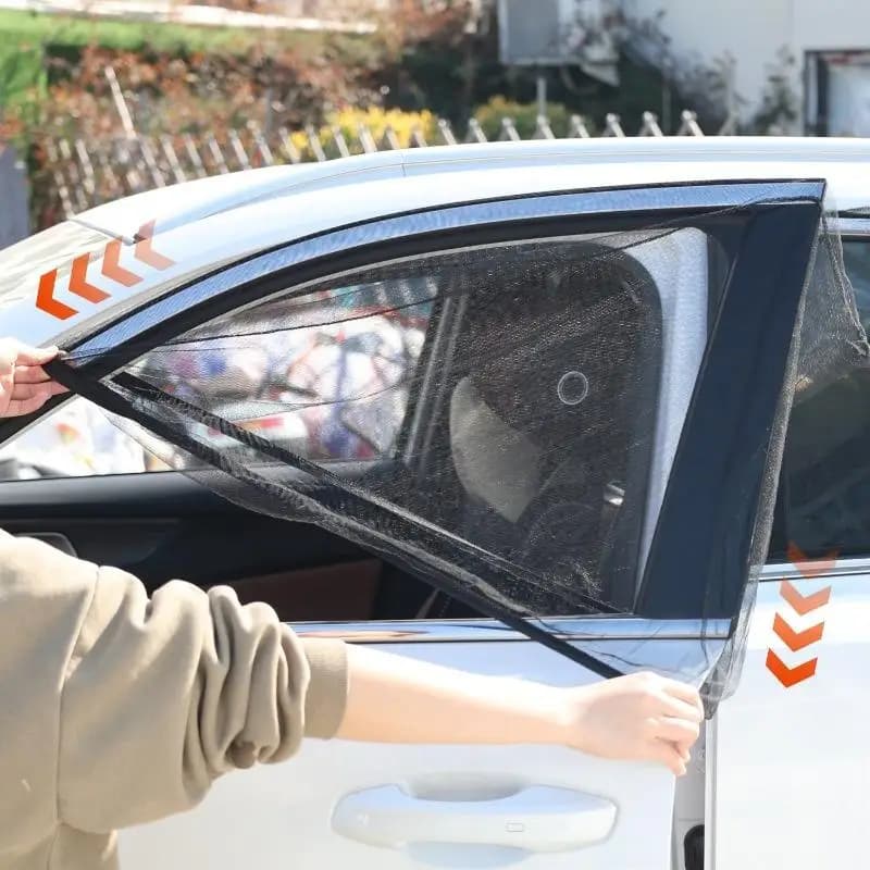2/4 Pezzi Tendina Parasole Auto Anti-zanzare Isolante Protezione UV Rete Protettiva per Finestrini Laterali Auto Tenda Privacy