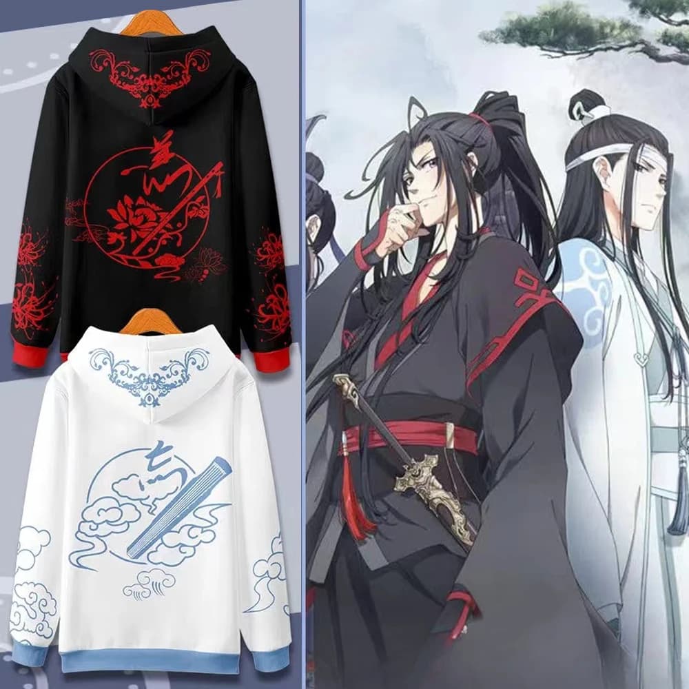 Anime Mo Dao Zu Shi Wei Wuxian Felpa con cappuccio Cosplay Donna Uomo Felpa Harajuku Streetwear Giacca con cappuccio pullover Hip Hop