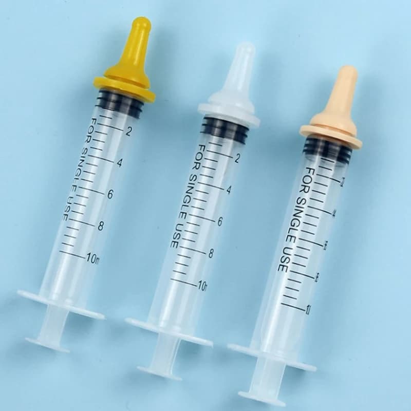 C Pet Feeding Oral Syringe Dog Cat Feeding Pacifier Newborn Pet Feeding Nipple Medicine Dropper Syringe For Nursing Puppy Kitten